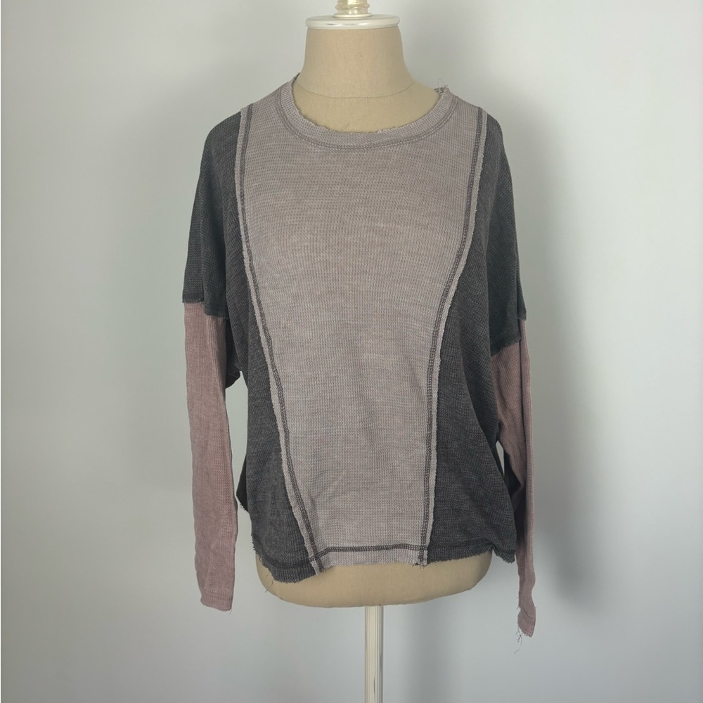 Vintage Havana Lightweight Waffle Sweater Taupe Small